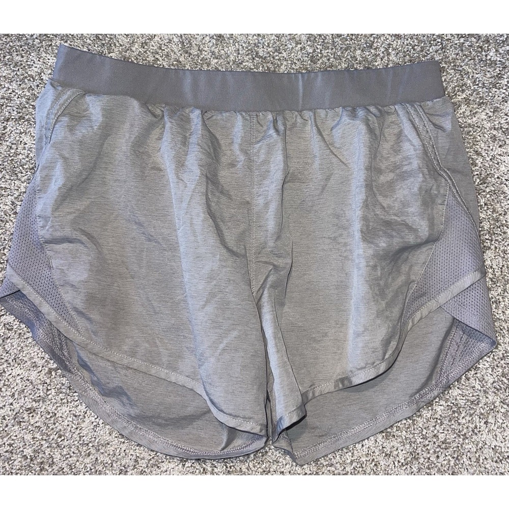 Under‎ Armour Size Small Running Shorts Light Gray Loose Heat Gear Athletic Mesh